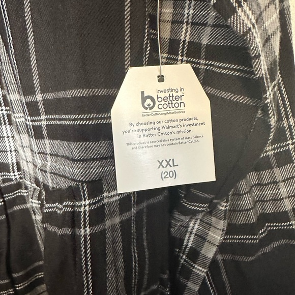 Black flannel style dress xxl nwt - Picture 2 of 8